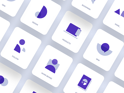 Icon Design abstract branding design figma flat geometric graphic icon icon set icon system illustration sketch ui ux vector visual identity web website