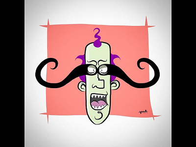 Mustachio handdrawn illustration vector