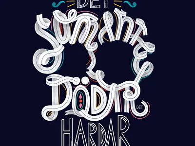 Det som inte dödar, det hardar illustration lettering mexico skull art