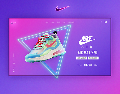 Nike UI/UX design interface nike shoes ui uidesign ux webdesign