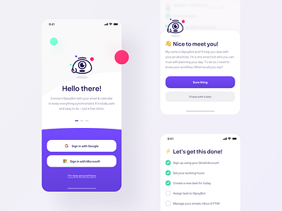 GipsyBot — Onboarding app application branding calendar design experience interface ios mobile onboarding product product design task todo tonik ui user user flow ux