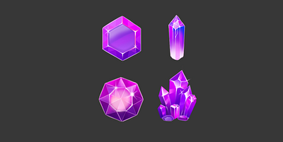 Crystals crystal digitalillustration game gameart illustraion photoshop ui