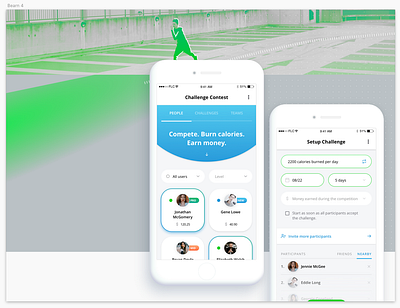 Challenge Contest Design for Bearn App bearn app design design art design ui green
