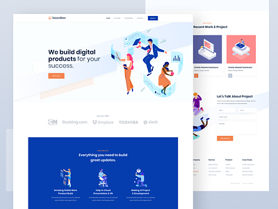 Startup Agency Landing Page agency business clean corporate creative illustration landing landing page saas start up startup web webdesign