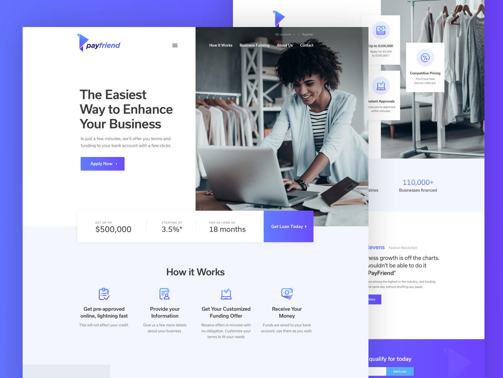 Example of PayFriend - Business Lending Service