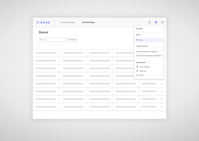 Navigation Dropdown Menu of Table / Queue dropdown dropdown menu dropdown navigation icon iconography navigation queue table design ui design ui designer ux design ux designer