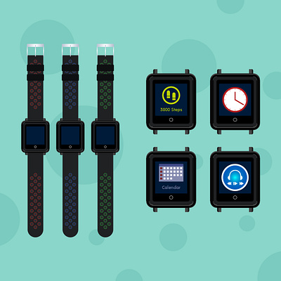 Smartwatch branding design digitalart everydayobject flat graphicdesign illustraion illustrator inspiration noise smartwatch technology vector watch watches