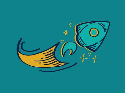 Cosmic Cafe Rocket illustrator logo logodesign rocket rocket logo rocketship space vector