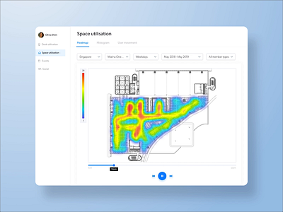 Space analytics heatmap dashboard dashboard design data visualization heatmap ui website