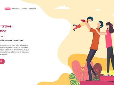 Family Landing Page Design character design color concept family graphicdesign landing page design landingpage vector