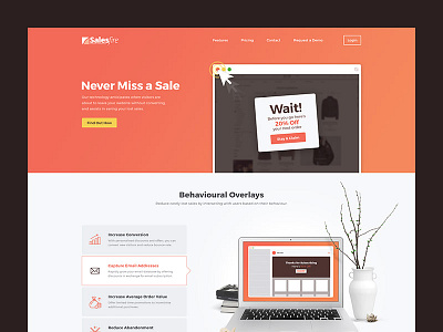 Salesfire homepage saas startup ui ux