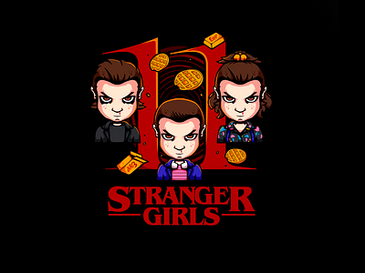 Stranger Girls | Estampa/Print design geek illustration illustration art illustrator print stranger things t shirt t shirt illustration vector