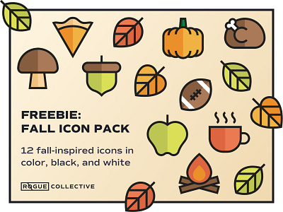 Fall Icon Set design fall free freebie freebies icons illustration vector warm colors