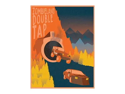 Zombieland 2: Double Tap Poster Submission art artwork design graphic design illustration illustrator minimalist movie poster vector