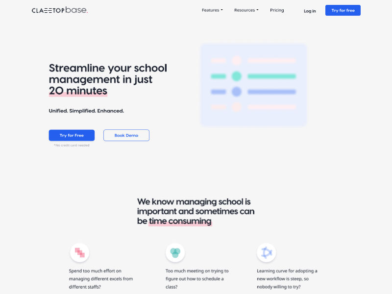 ClassTopBase Home Page Web Design homepage homepagedesign minimal principle for mac saas landing page saas website webdesign website animation website design