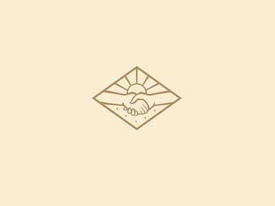 Partnership branding hands icon logo texas