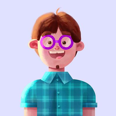 Nerd character design illustration photoshop textures