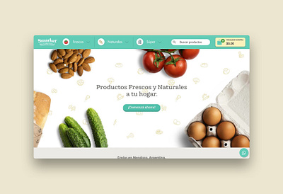 Smarket E-commerce Design food food and drink food app foodie landing page ui ux webdesign