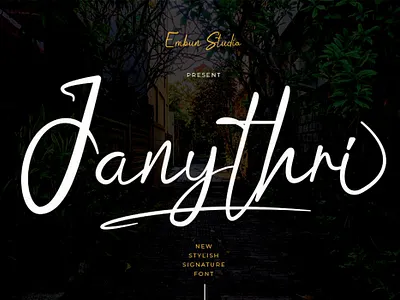 Janythri Stylish Signature Font business elegant font font design hand lettering handwriting handwritten logo modern signature