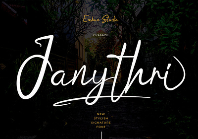 Janythri Stylish Signature Font business elegant font font design hand lettering handwriting handwritten logo modern signature
