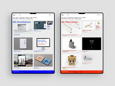 23 design design school grid layout identity menu minimal navigation bar portfolio red royal blue school student typography university web webdesign works