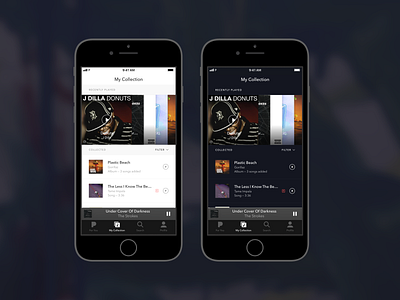 iOS 13 Dark Mode for Pandora darkmode design ios13 mobile pandora ui ux