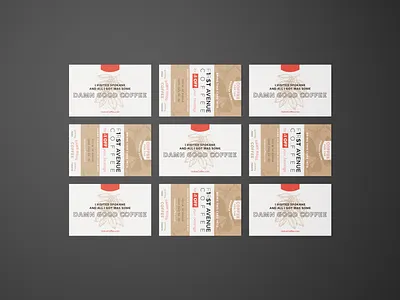 First Avenue Coffee - Hotel Cards cafe card coffee hotel spokane typography