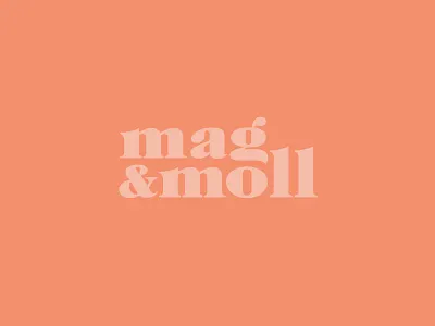 Mag & Moll letters logo logotype simple typemark