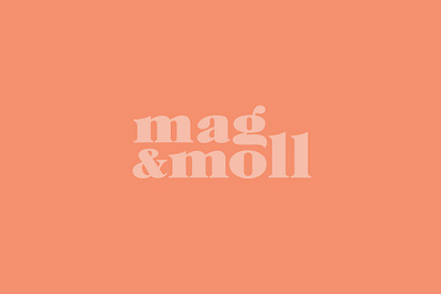 Mag & Moll letters logo logotype simple typemark