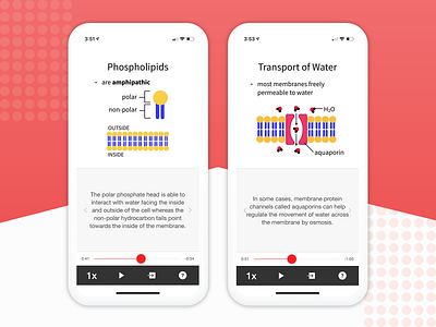 e-Learning Student Mobile App - Video Lesson Player Interface app controls elearning interface learning learning app learning interface lesson mobile mobile app responsive student ui ui design user interface ux ux design video