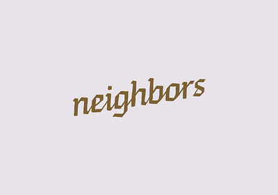 Neighbors Wordmark blackletter brand identity branding logotype typography wine bar wine club wordmark