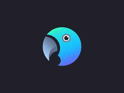 Parrot icon (dark) | Weekly Warm-ups animal art artwork branding clean color creative dark dribbbleweeklywarmup icon icon design identity illustration logo logo design minimal parrot print vector vibrant