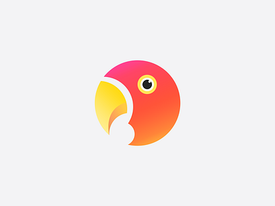 Parrot icon (light) | Weekly Warm-ups animal art artwork branding clean color creative dribbbleweeklywarmup icon icon design identity illustration light logo logo design minimal parrot print vector vibrant