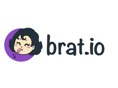 Brat.io graphic branding design brat cartoon cartoons little girl tongue