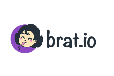 Brat.io graphic branding design brat cartoon cartoons little girl tongue