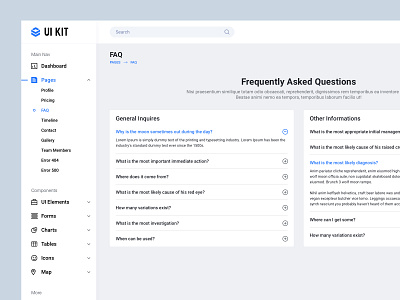 FAQ UI Design accordion bala ux dash dashboard dashboard app dashboard design dashboard ui faq faq design faqs frequently asked questions minimal ui ui kit uikit web