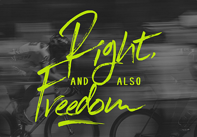 Right and also Freedom branding brush graphic design illustration lettering logo script typography vector