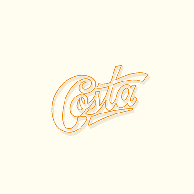 Costa Del Mar costa custom type lettering typography