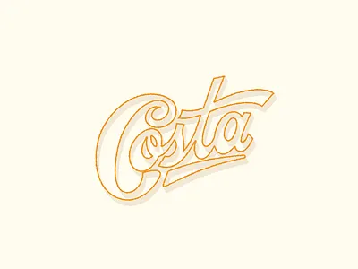 Costa Del Mar costa custom type lettering typography