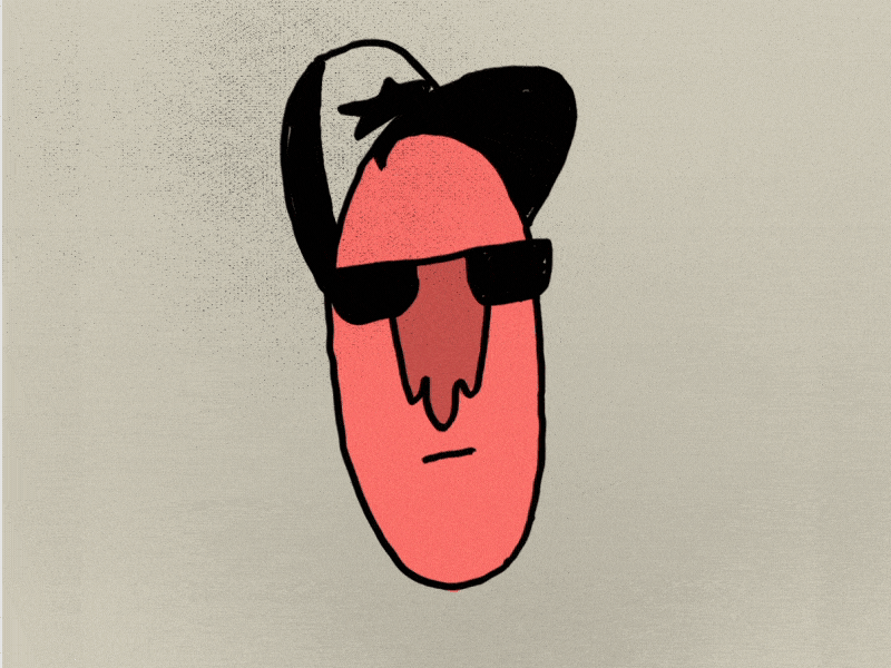 My dad's a werewolf 2d aftereffects animation cel character flat gif handdrawn illustration terrible traditional