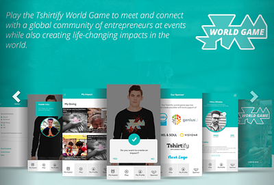 tshirty - World Game community connect design dublin enterpreneur event app events game design ireland meetup mobile app design mobile app development company online shopping react native sketch uiux design worldwide