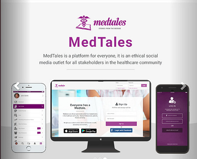 medtales - Social app (Live video & chat features) app design app developer app development chat app community feeds health app healthcare healthcare app instagram live chat live video media photos simple social app social media outet stakeholder story videos