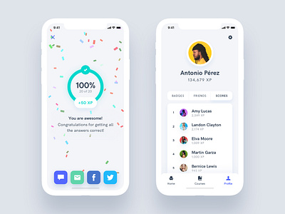 Estudio - Educational Mobile App UI Kit android app course design education educational ios iphone learn list minimal profile study ui ux