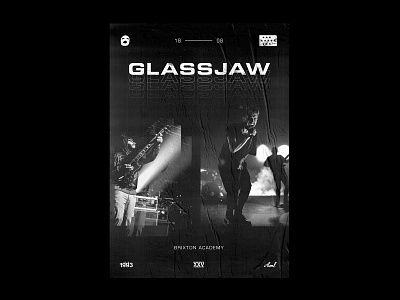 Glassjaw Poster 1 band merch bandmerch design graphic graphic design music poster poster a day poster design typography