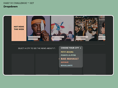 Daily UI Challenge 027 — Dropdown clean daily 100 challenge daily ui daily ui 027 dailyui dropdown dropdown menu madewithadobexd minimal uidesign uxdesign webdesign