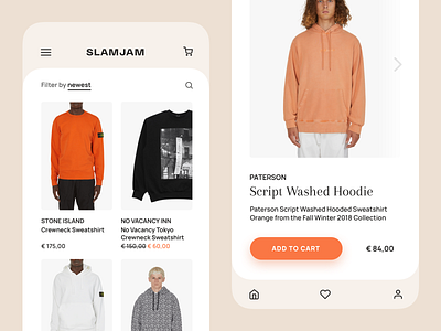 Store app concept app beige concept interface interfacedesign ios app light minimal mobile mobile app mobile design mobile ui store typogaphy ui uidesign ux