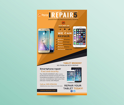 Smartphone Repair Flyer battery broken business cell repair cellular repair computer damaged display electronic electronics fix flyer impressd ipad repair iphone laptop repair magazine maintenance mobile mobile repair