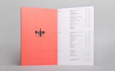 Menu Card for Kulturcafé 2 color black clean design menu card minimal print print design red typography visual identity