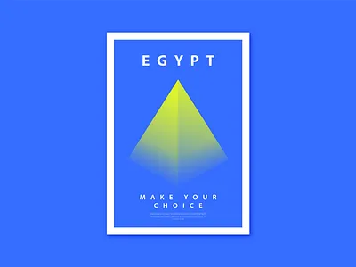 EGYPT poster art branding business design elegant flat identity illustration minimalist piramid poster simple design travel ui vector