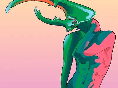 bug boy illustration vector